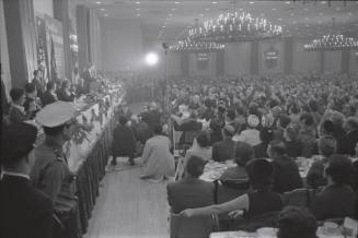 Image of President Kennedy speaking at the Fort Worth breakfast