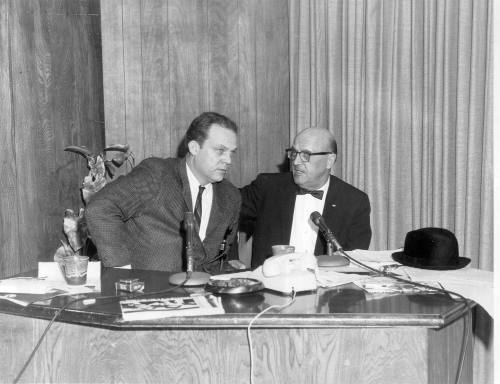 Photograph of WFAA-TV interview with Abraham Zapruder