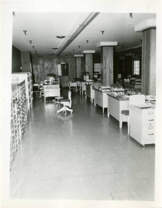 Photo of the 2nd floor office area in the Texas School Book Depository building