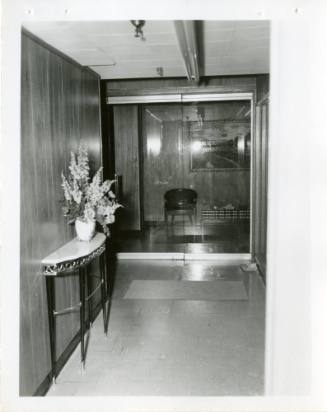 Photo of a 2nd floor hallway in the Texas School Book Depository building