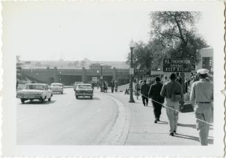 Photograph of Elm Street and the triple underpass