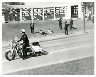 Photo of Dealey Plaza right after the assassination of President Kennedy