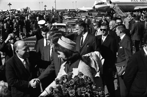 Image of President and Mrs. Kennedy at Love Field