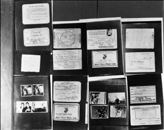 Image of copies of documentary evidence gathered about Lee Harvey Oswald