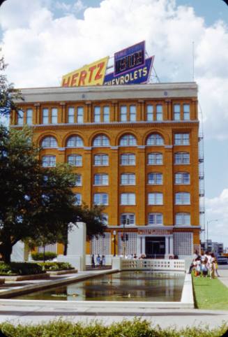 Color slide of the Texas School Book Depository building