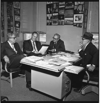 Image of Judge Brown, Joe Tonahill, Melvin Belli and Sheriff Decker