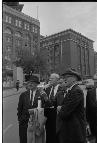 Image of members of the Warren Commission in Dealey Plaza