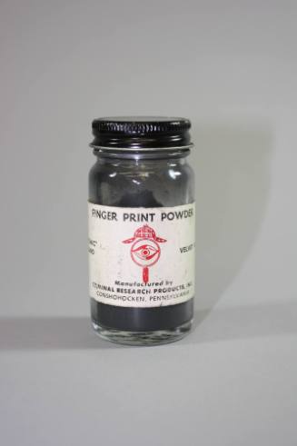 Jar of fingerprint powder