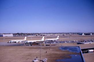 Image of Air Force One and Air Force Two on the ground at Love Field