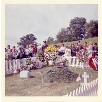 Color photograph of President Kennedy's grave