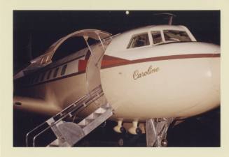 Image of Senator Kennedy's private plane, the "Caroline"