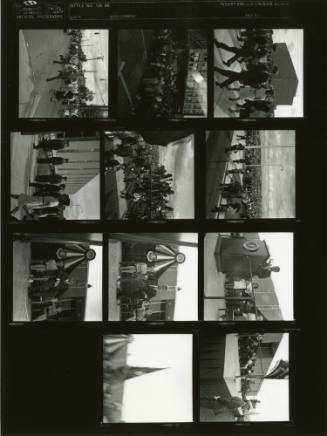 Contact sheet with images of John F. Kennedy in San Antonio, Texas