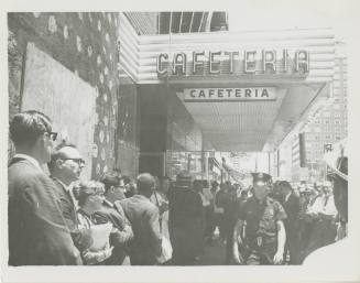 Photograph of a civil rights protest at Piccadilly Cafeteria in Dallas