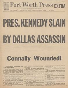 Fort Worth Press newspaper from the day of the assassination