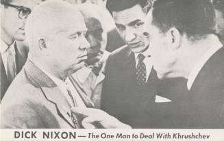 Campaign postcard showing Richard Nixon confronting Nikita Khrushchev