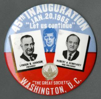 1965 Inauguration Day pin for Lyndon Johnson and Hubert Humphrey