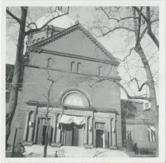 Black and white photograph of St. Matthew's Cathedral