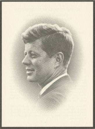 Prayer card for President John F. Kennedy