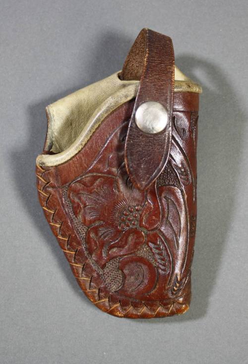 Embossed leather pistol holster originally owned by Jack Ruby