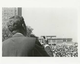 Andy Hanson photograph of Senator Kennedy campaigning in Fort Worth in 1960