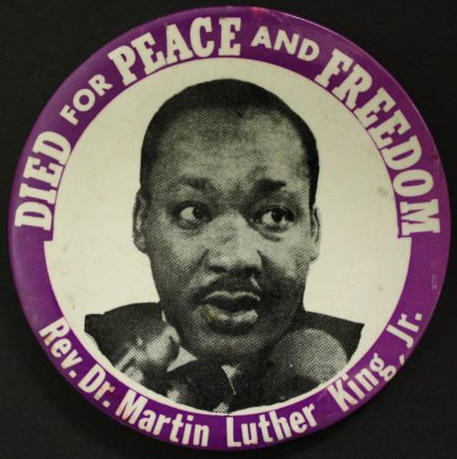 Commemorative pin for Martin Luther King Jr.