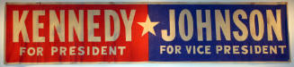 Kennedy-Johnson campaign headquarters banner