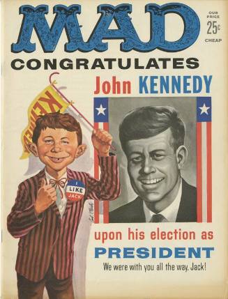 MAD magazine featuring double covers congratulating both Kennedy and Nixon
