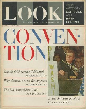 Look magazine from July 14, 1964 with a new Norman Rockwell painting inside
