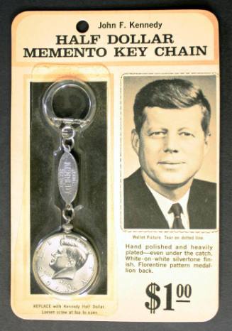 Memento keychain intended to feature a John F. Kennedy half-dollar
