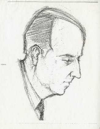 Copy of a courtroom sketch of Jack Ruby by artist Gary Artzt