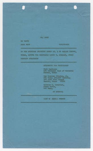 T33 Transcript of Writ of Habeas Corpus on behalf of Jack Ruby, 1966