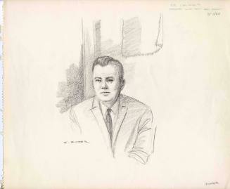 Courtoom sketch of Dr. Sheff Ohlinger dated March 11, 1964