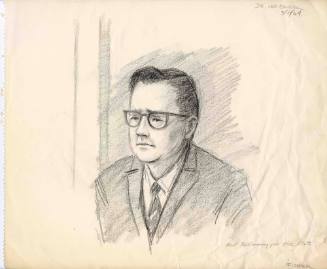 Courtroom sketch of witness Dr. Holbrook dated March 11, 1964