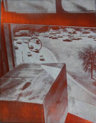 Photo printing plate of view from sixth floor window