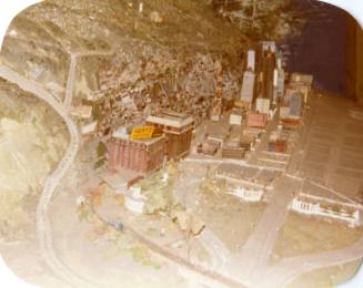 Photograph of a scale model of Dealey Plaza from the John F. Kennedy Museum