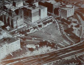 Photo printing plate of aerial view of Dealey Plaza