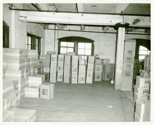 Photograph of sixth floor crime scene at the Texas School Book Depository