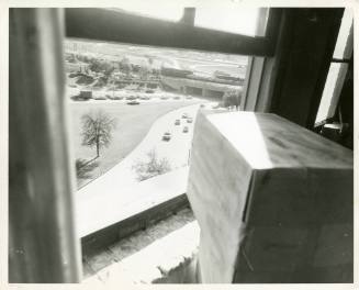 Photograph of Elm Street from the southeast corner window