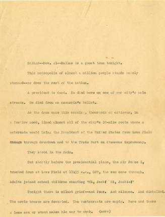 Draft of an article by Vivian Castleberry