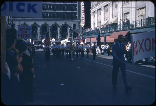 Image of Nixon campaign parade in Dallas on September 12, 1960