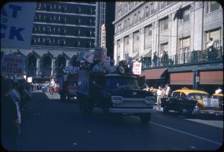 Image of Nixon campaign parade in Dallas on September 12, 1960
