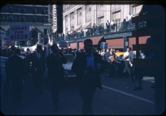 Image of Nixon campaign parade in Dallas on September 12, 1960