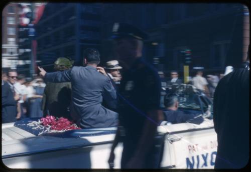 Image of Nixon campaign parade in Dallas on September 12, 1960