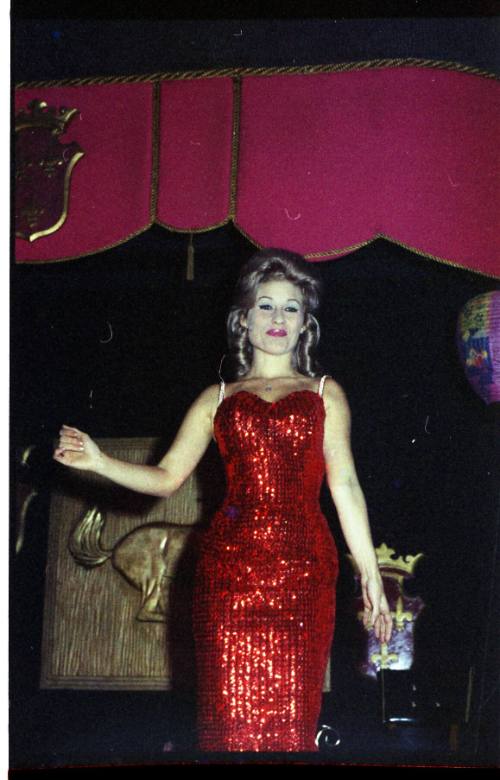Image of dancer Shari Angel on stage at the Carousel Club