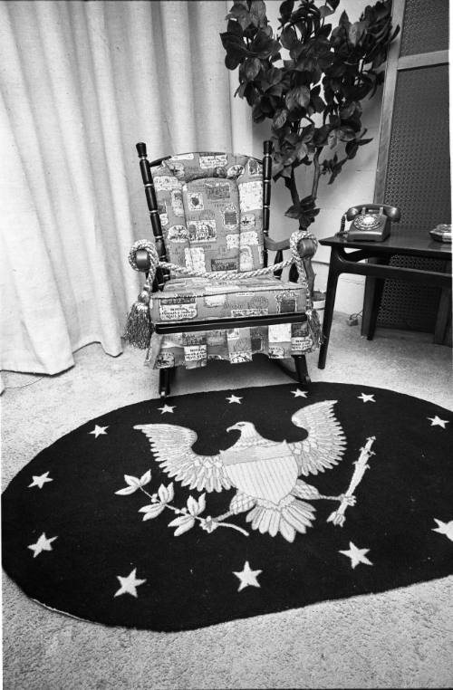 Image of the presidential communications room at the Dallas Trade Mart
