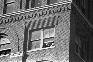 Image of Dallas Police Detective Robert L. Studebaker in sniper's perch