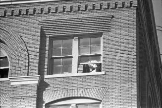 Image of Dallas Police Detective Robert L. Studebaker in sniper's perch