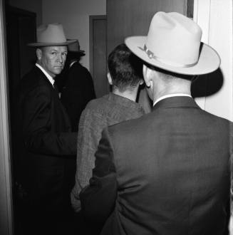 Image of Lee Harvey Oswald at Dallas Police headquarters on November 22, 1963