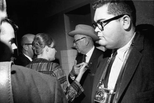 Image of Dallas Police Captain J.W. 'Will' Fritz exiting his office