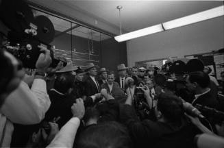 Image of Lee Harvey Oswald during the midnight press showing